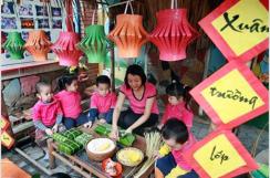 Atelier banh chung à la maternelle Atelier banh chung à la maternelle