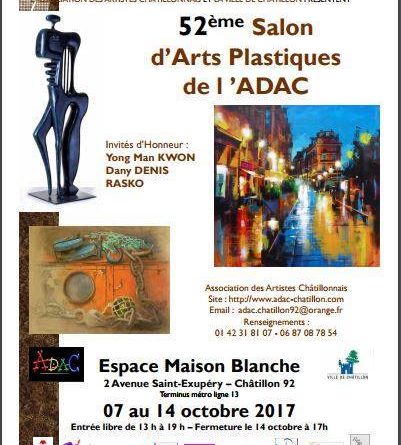 Jean-Pierre VONG : vernissage vendredi 6 octobre 2017 à 18h de son exposition qui se tiendra du 7 au 14 octobre 2017 à Châtillon (92) 