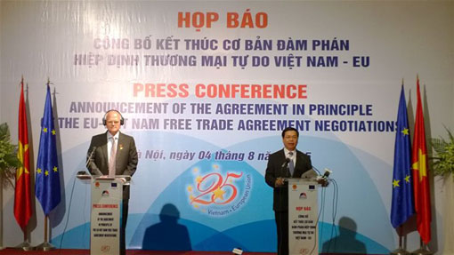 Accord de principe pour un traité de libre-échange entre l’Union européenne et le Vietnam