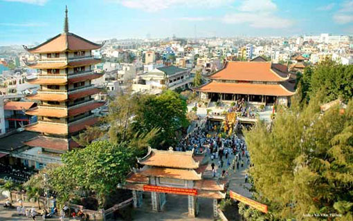 Les pagodes du centre-ville de Ho Chi Minh-ville
