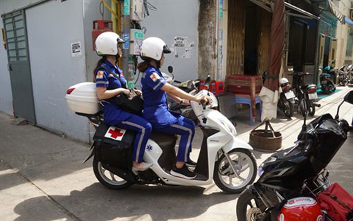 Un hôpital vietnamien pilote un service d’ambulance à deux roues 