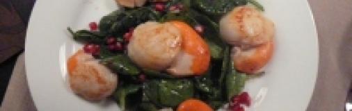 salade vietnamienne de Saint Jacques et épinards