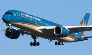 L’Airbus A350 de Vietnam Airlines se pose à Paris L’Airbus A350 de Vietnam Airlines se pose à Paris