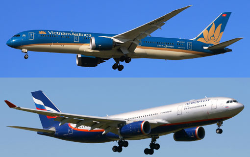 Aeroflot et Vietnam Airlines partagent leurs codes