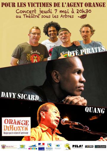 DAVY SICARD & OTÉ PIRATES CHANTENT MA FRANCE (JEAN FERRAT) au profit des victimes vietnamiennes de l’Agent Orange, organisé par Orange Dihoxyn et son président musicien Quang Hai Ho