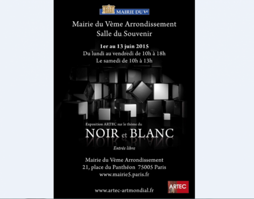 Jusqu’au samedi 13 juin 2015 : les artistes NAM TRÂN et VŨ CẨN exposent des œuvres en Noir et Blanc à Paris (Mairie du 5ème)