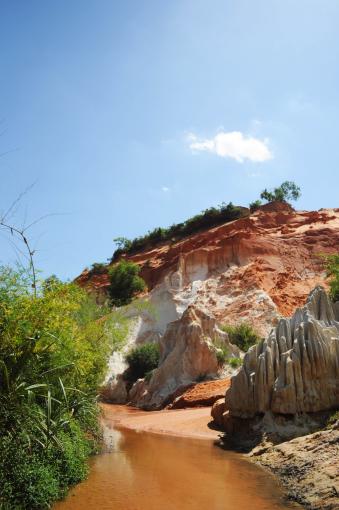 la source aux fées et les dunes de sable rouge au Vietnam 