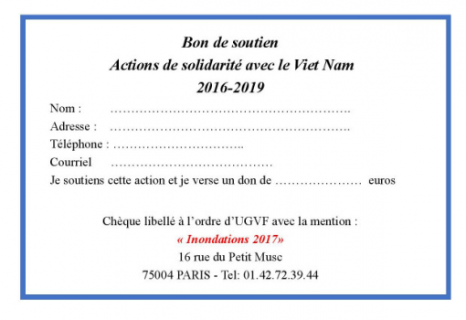 Pont de Solidarité: Soutien aux victimes des inondations dans le Centre du Vietnam