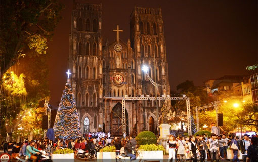 Les églises de Hanoï pendant la période de Noël