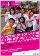 Concert au profit du village de l’amitié de Van Canh ( Vendredi 13 mars 2015 à 19h30 )
