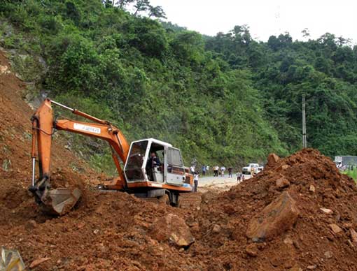 Rouler une pelleteuse