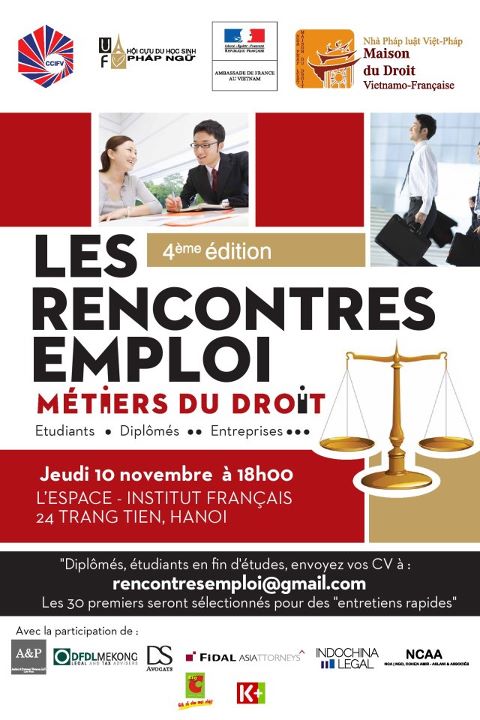 Vietnam: Les Rencontres Emploi – 4ème édition: Métiers du droit Vietnam: Les Rencontres Emploi – 4ème édition: Métiers du droit
