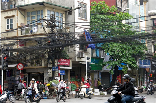 Hanoi : 200 rues sans câbles électriques et de télécoms Hanoi : 200 rues sans câbles électriques et de télécoms
