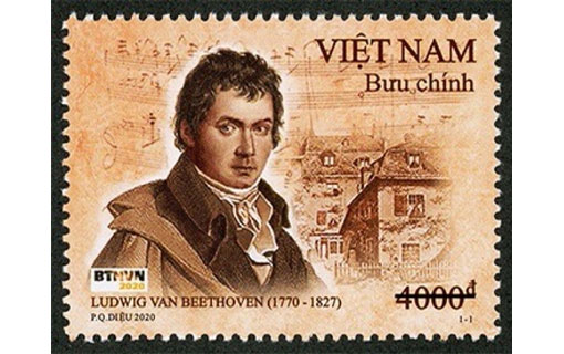 Des timbres-poste du Vietnam pour marquer le 250e anniversaire de Beethoven Des timbres-poste du Vietnam pour marquer le 250e anniversaire de Beethoven