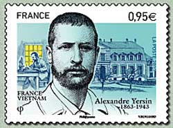Timbre 2013 : Emission commune France-Vietnam: Alexandre Yersin 1863 - 1943