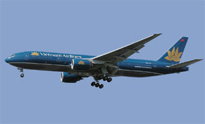 Vietnam Airlines atterrit à Heathtrow Vietnam Airlines atterrit à Heathtrow